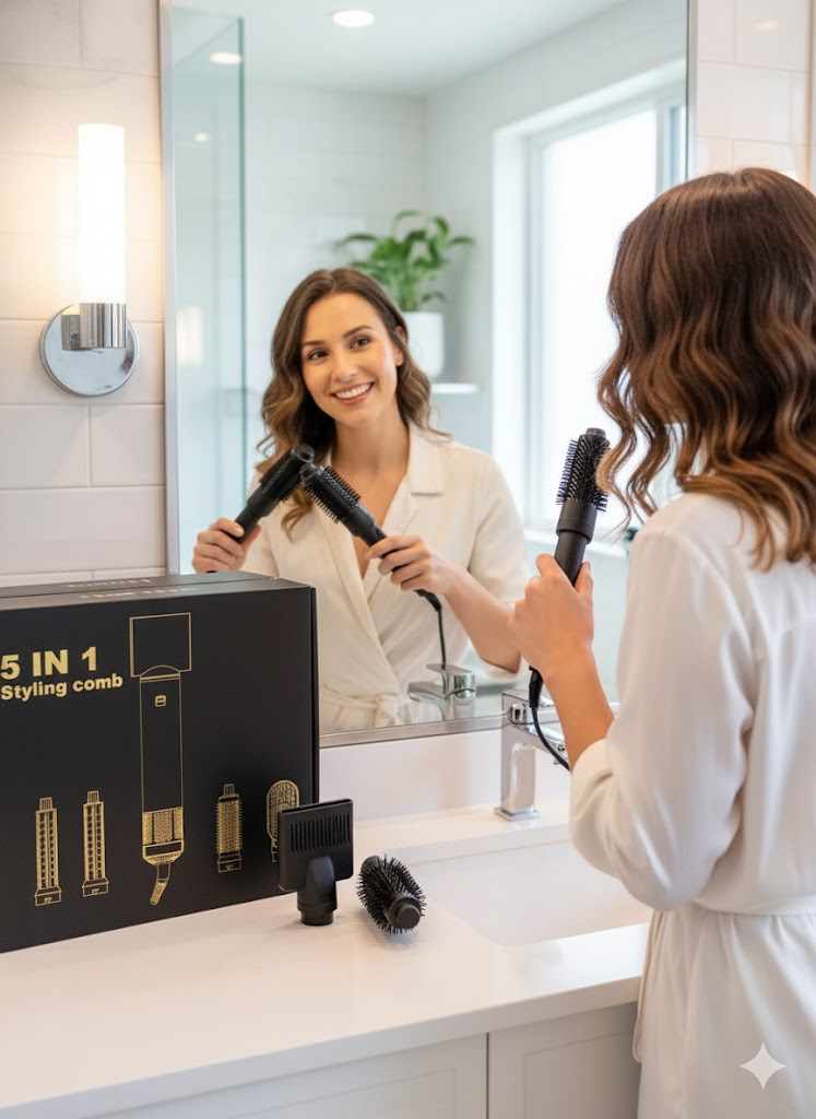 5-in-1 Hair Dryer & Styling Tool Set - Multi-Function Air Drying System