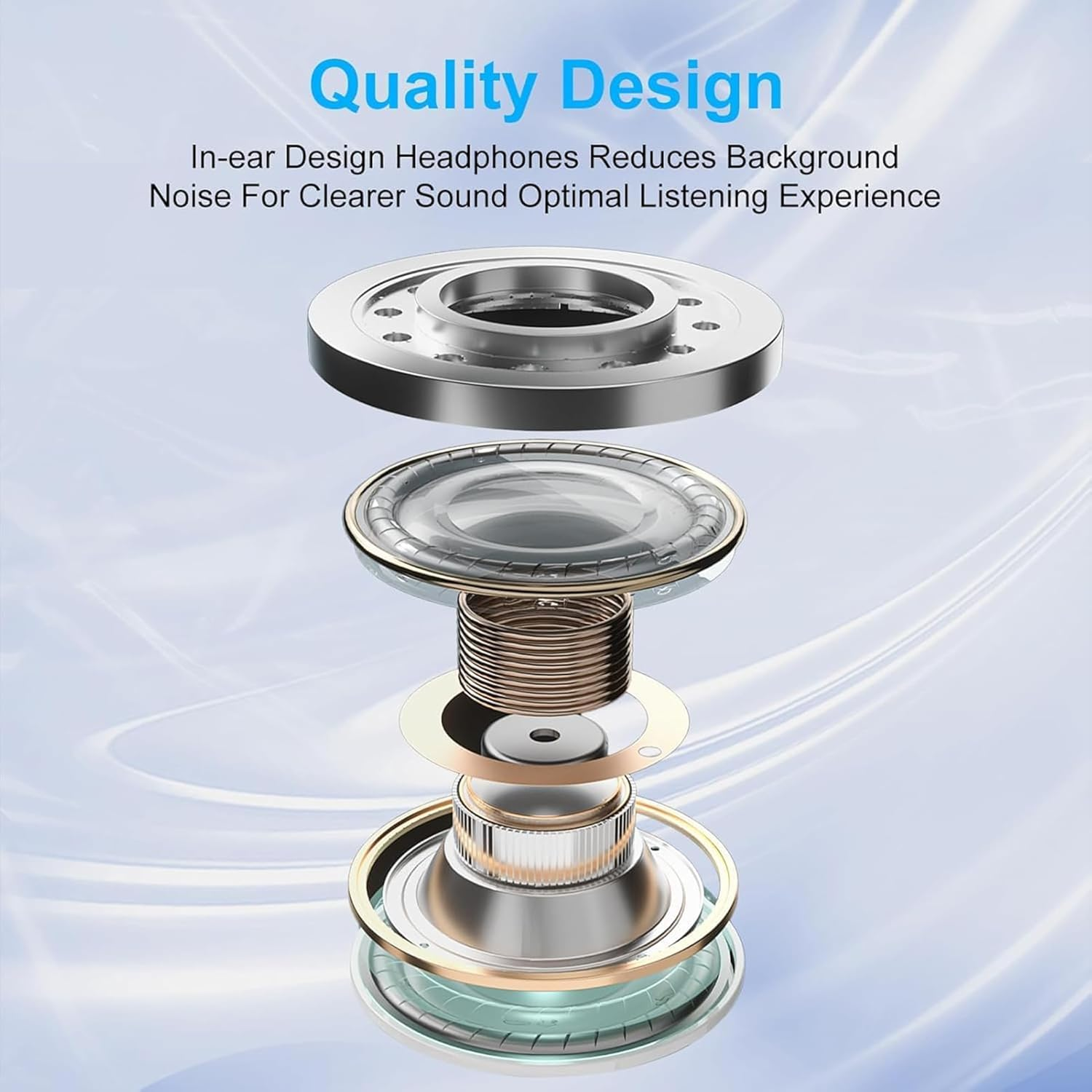 Wired Earbuds 2-Pack - 3.5mm In-Ear Headphones with Mic & Noise Isolation