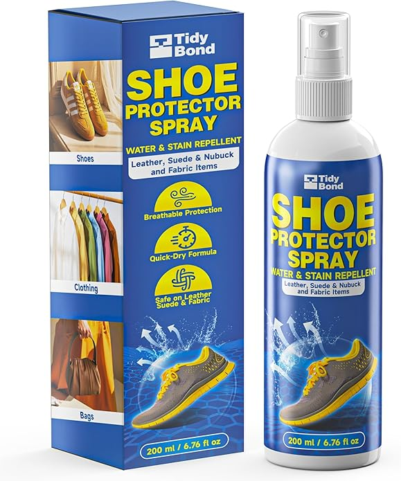 Shoe Protector Spray 6.8 oz - Waterproof & Stain Repellent for Sneakers, Boots & Leather