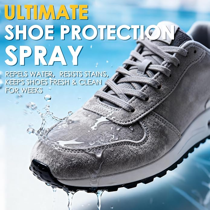 Shoe Protector Spray 6.8 oz - Waterproof & Stain Repellent for Sneakers, Boots & Leather