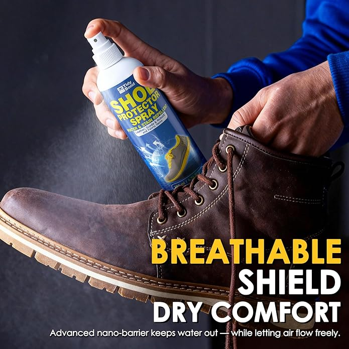 Shoe Protector Spray 6.8 oz - Waterproof & Stain Repellent for Sneakers, Boots & Leather
