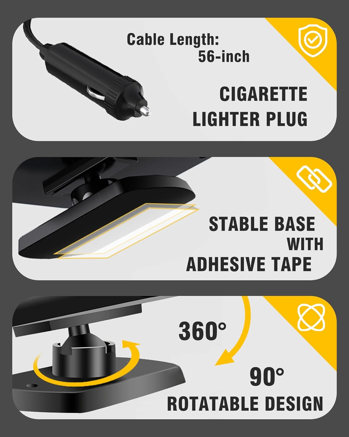 12V Portable Car Heater & Defroster - Fast Heating 2-in-1 Cigarette Lighter Plug-In
