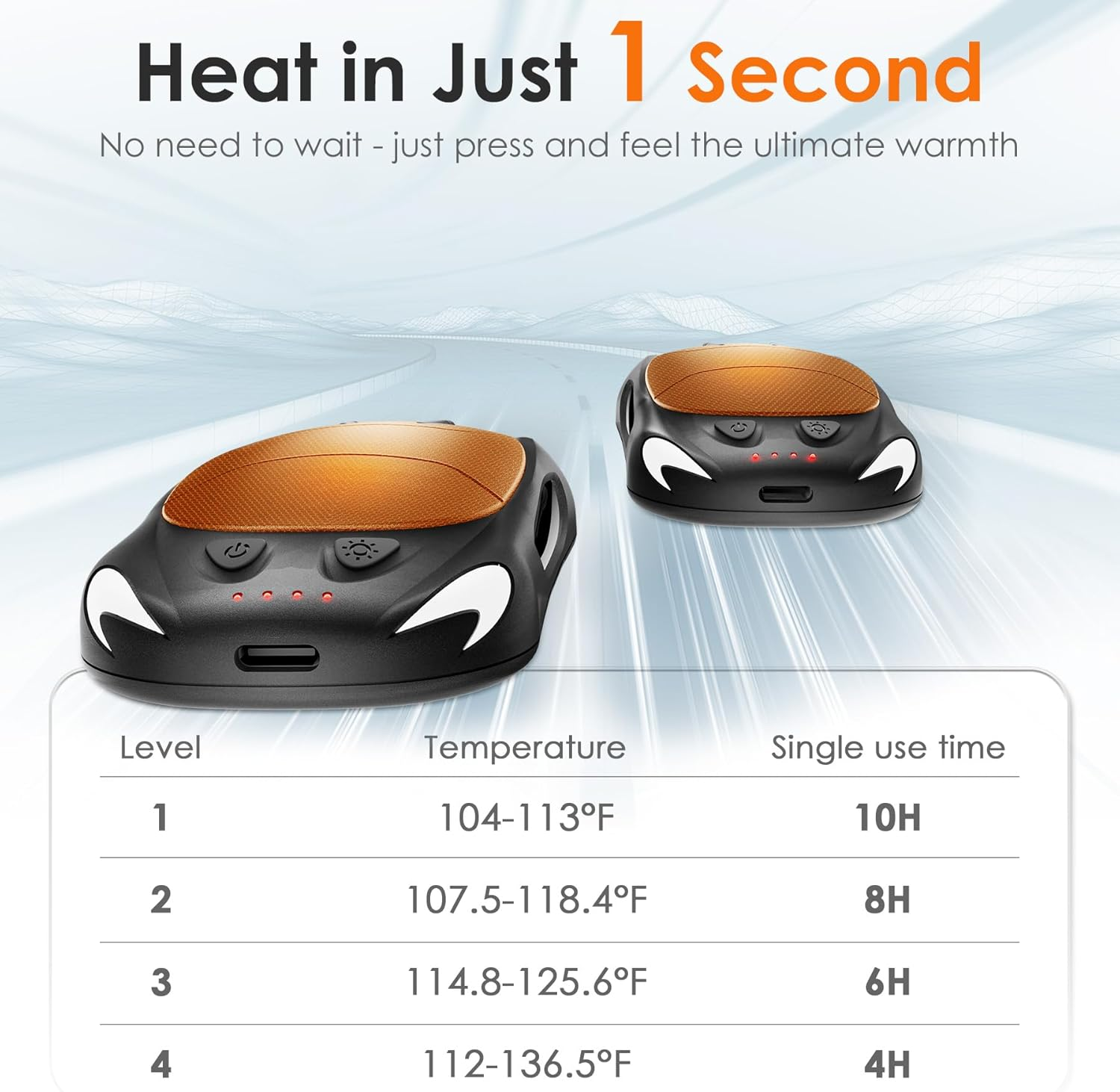 Rechargeable Hand Warmers 2-Pack - Portable Magnetic Pocket Heaters for Outdoor Activities