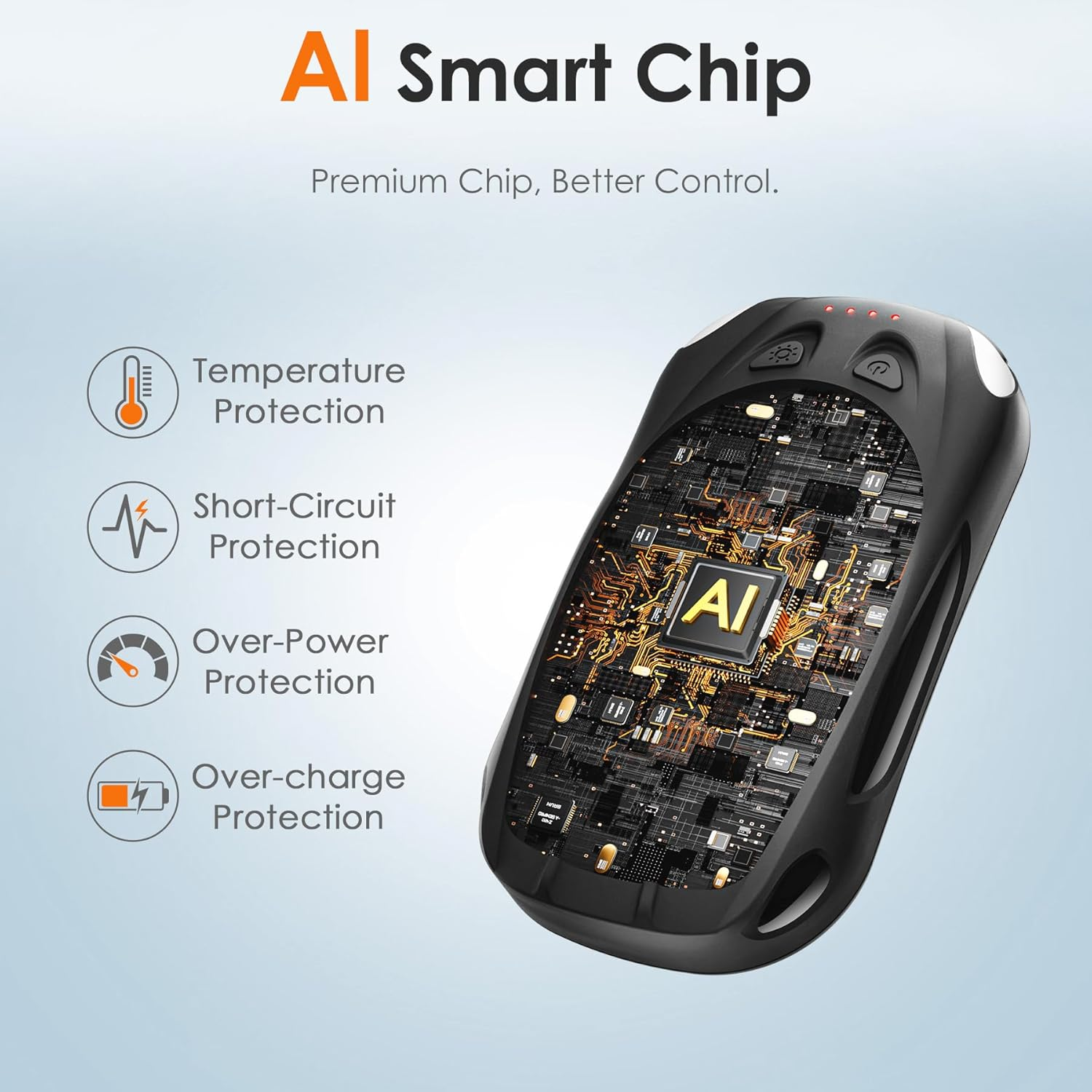 Rechargeable Hand Warmers 2-Pack - Portable Magnetic Pocket Heaters for Outdoor Activities