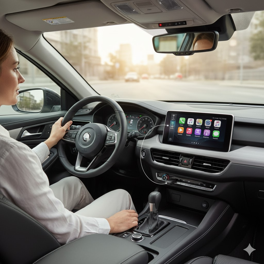 Wireless CarPlay Adapter - USB to Wireless Converter for iPhone with USB-C Cable