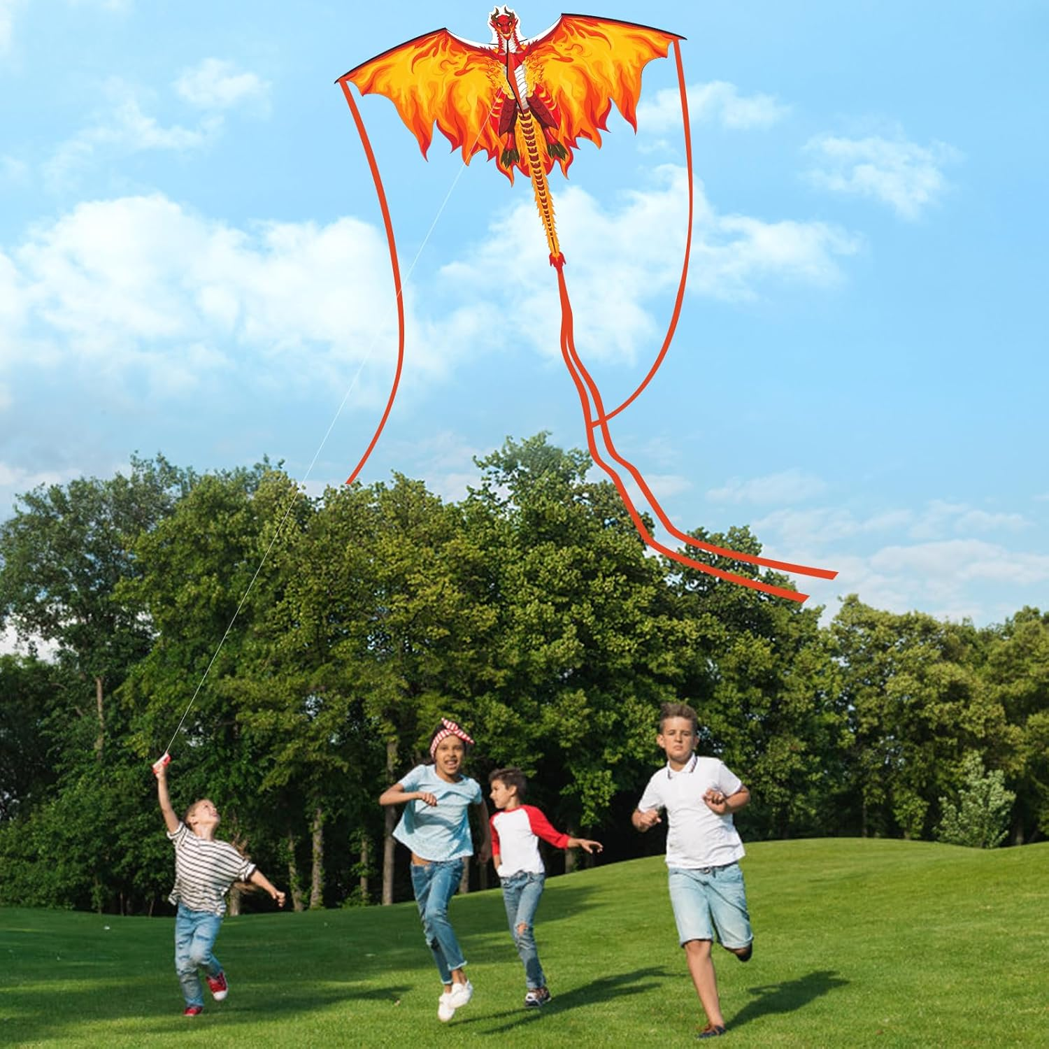 Easy Fly Kite for Kids & Adults - Perfect for Ages 4-12