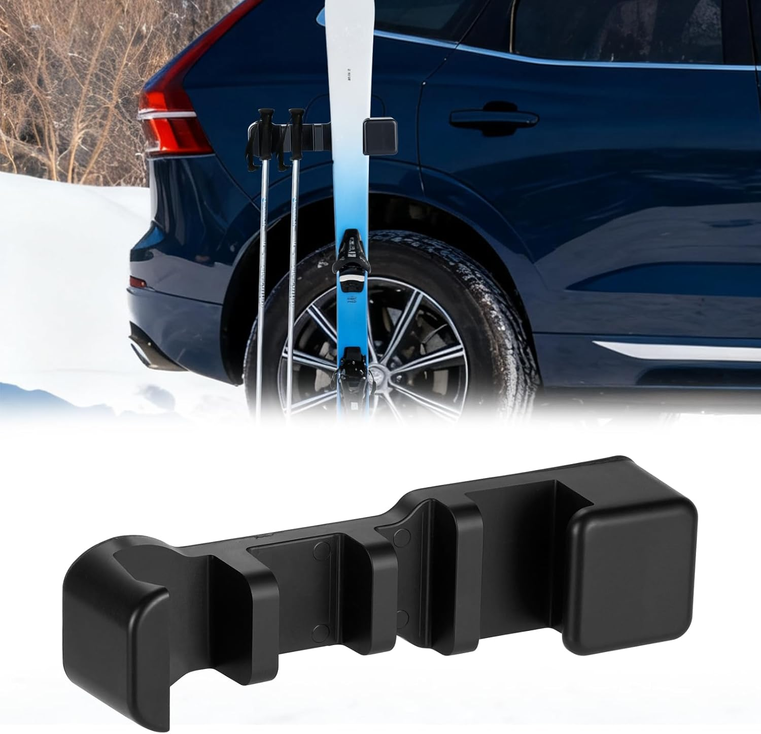 Magnetic Ski Holder for Side of Car - Magnetic Snowboard Mount - Holders to Prevent Ski Snowboard and Ski Pole from Tipping Ove