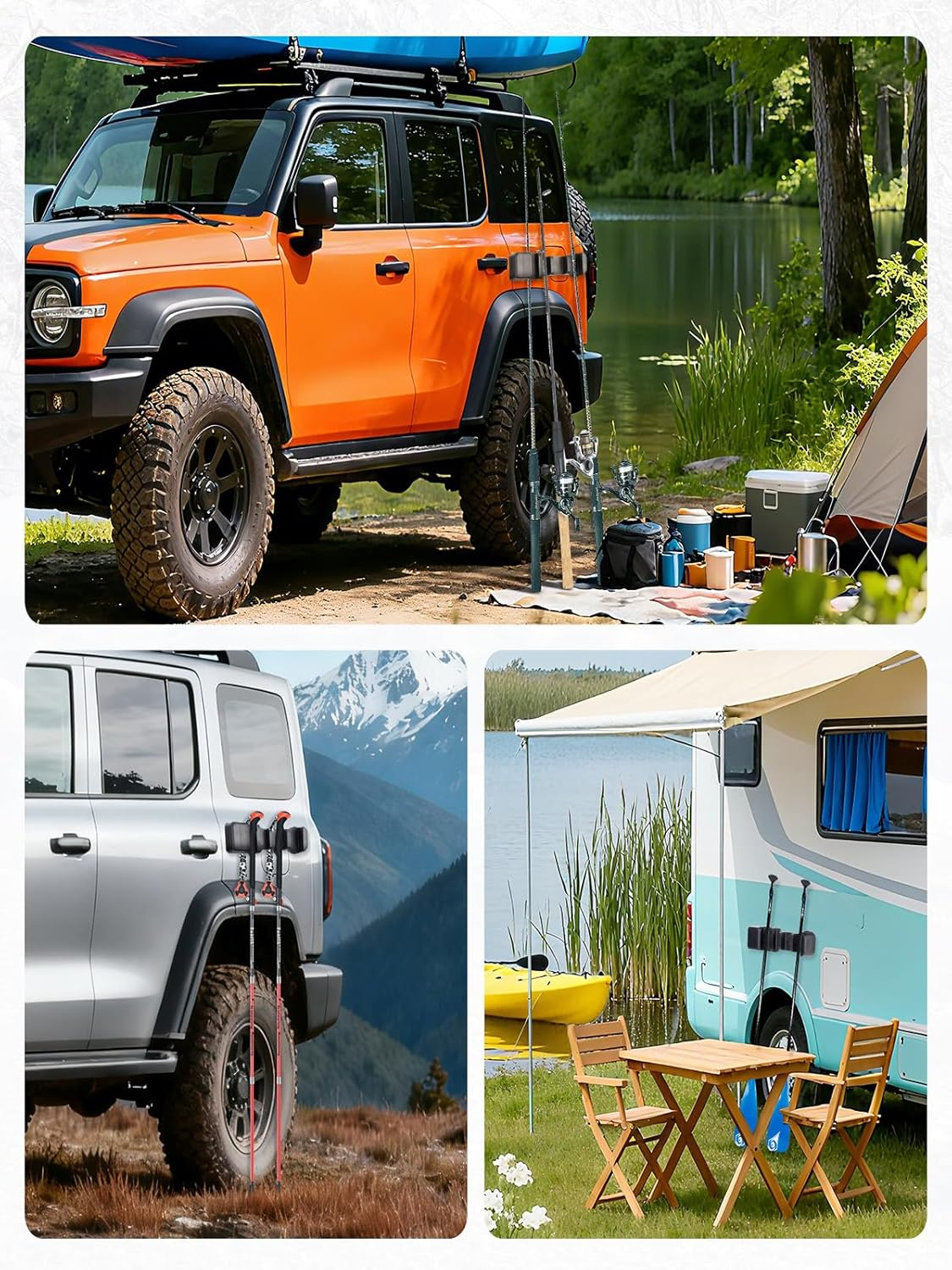 Magnetic Ski Holder for Side of Car - Magnetic Snowboard Mount - Holders to Prevent Ski Snowboard and Ski Pole from Tipping Ove