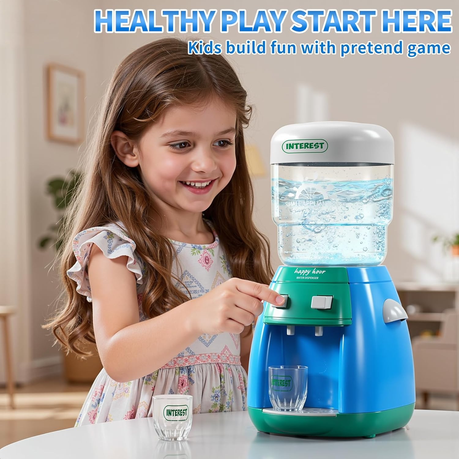 Kids Kitchen Playset - Toy Kitchen Accessories with Blender, Mixer & Sounds