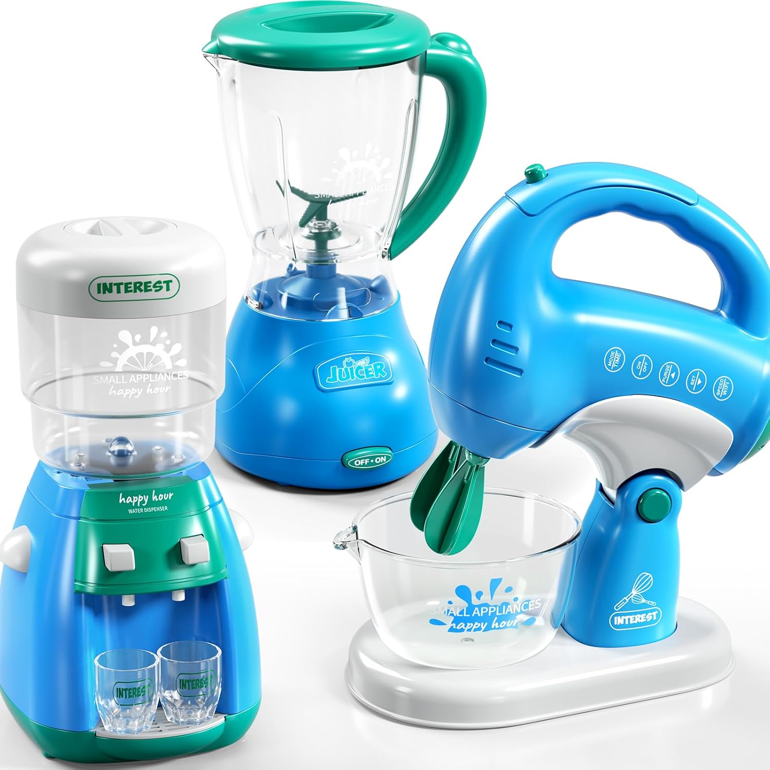 Kids Kitchen Playset - Toy Kitchen Accessories with Blender, Mixer & Sounds