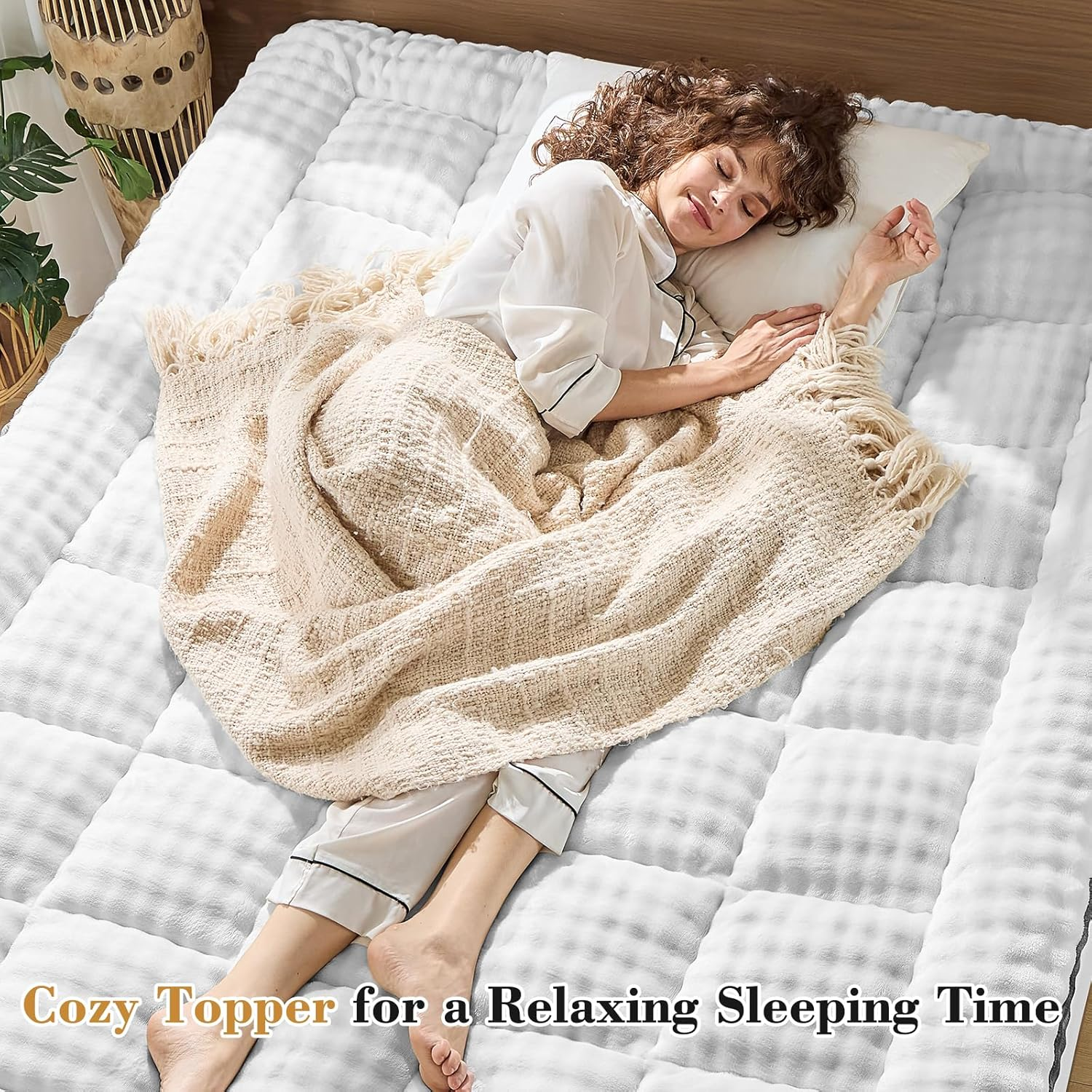 Cymula Mattress Topper - Premium Memory Foam Bed Cushion