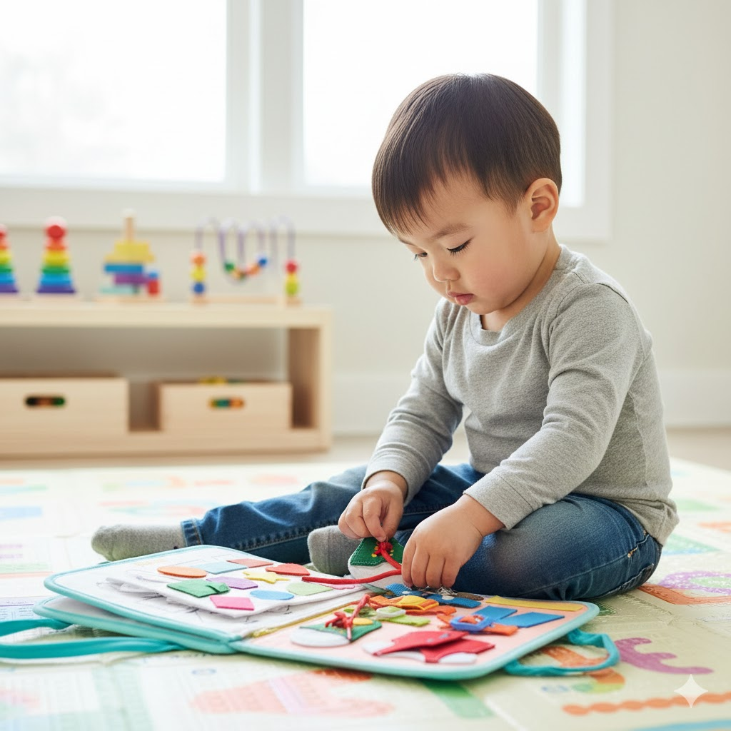 Activity Toys for Toddlers Ages 1-3 - Portable Travel Toy Set for On-the-Go Fun