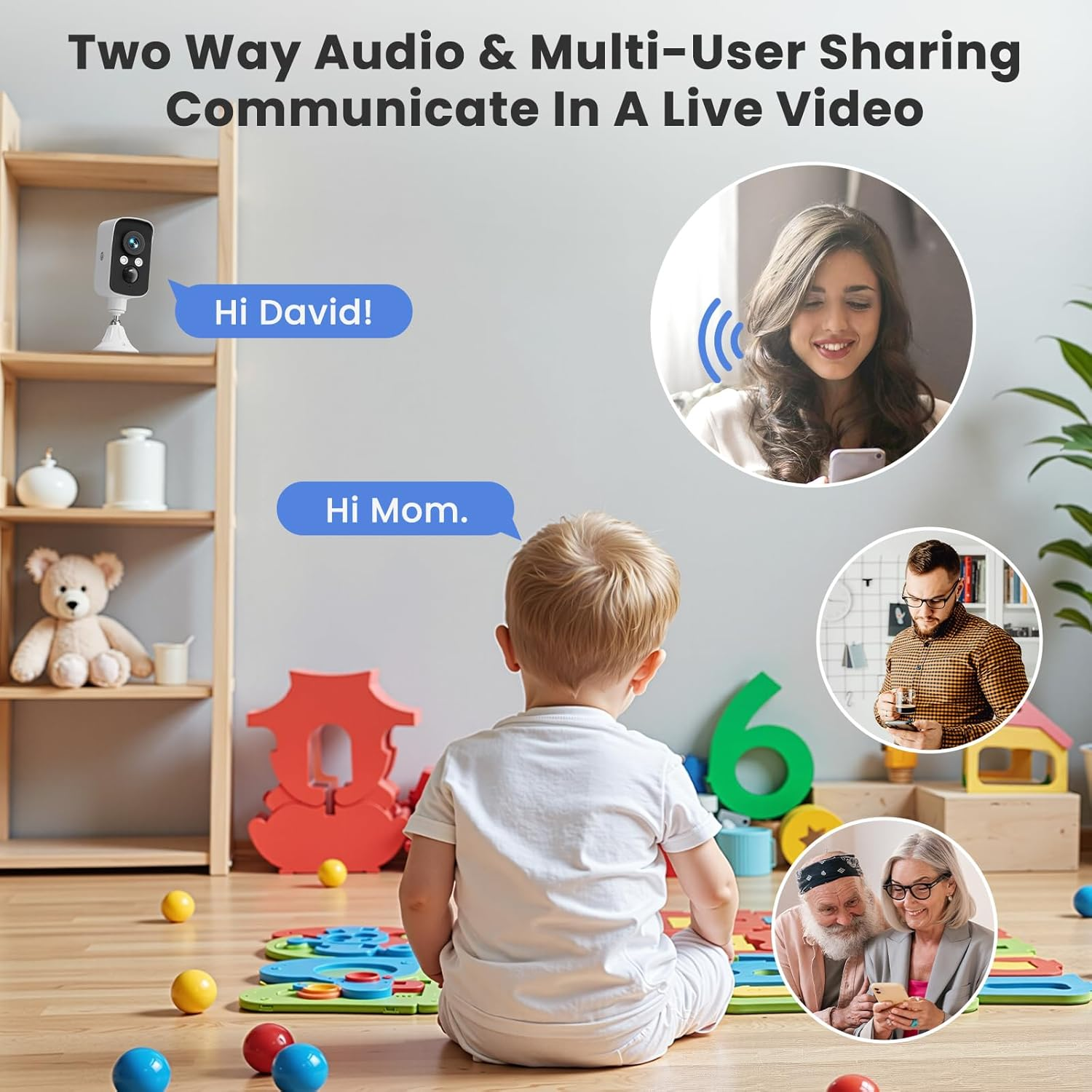 300° Pan Wireless Security Camera - 2K Night Vision, AI Detection, No Subscription