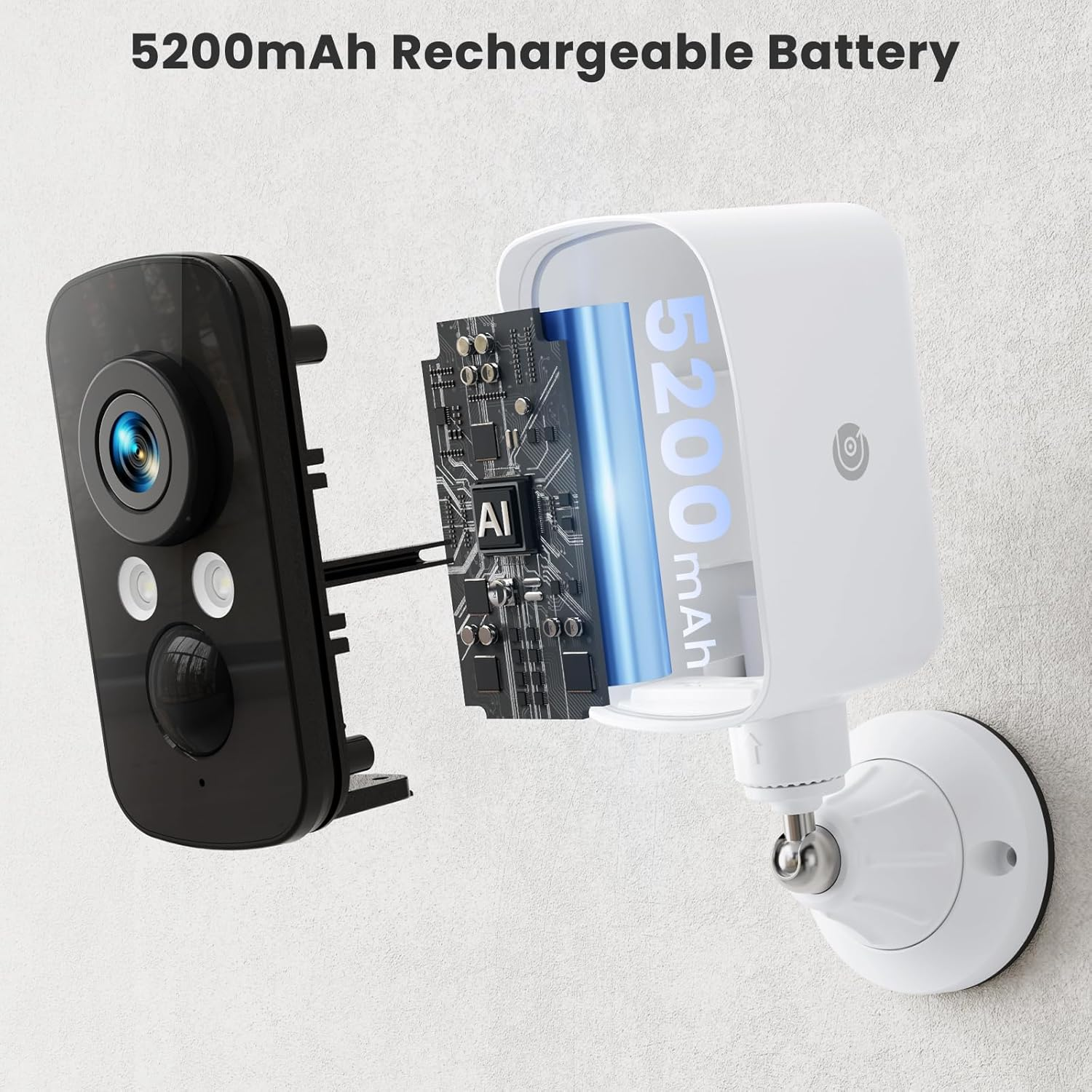 300° Pan Wireless Security Camera - 2K Night Vision, AI Detection, No Subscription