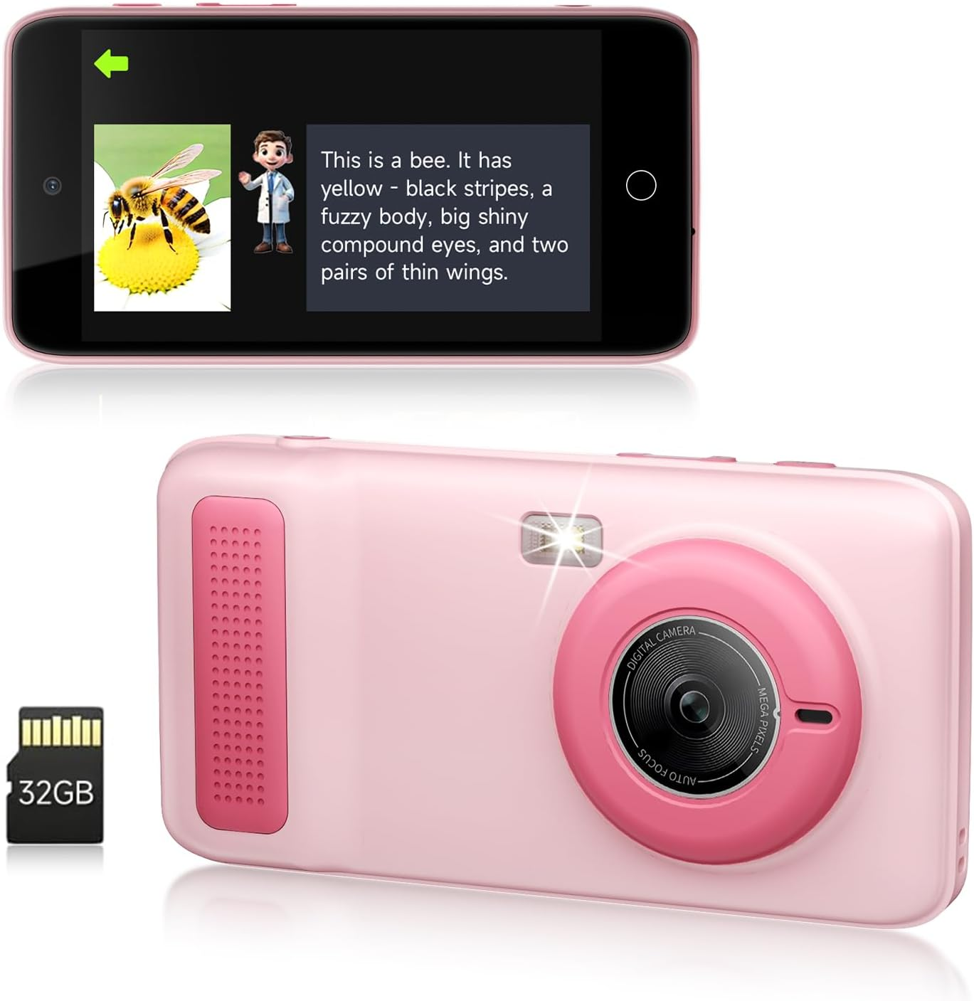 Kids Smart AI Learning Camera 4.0" - Educational Photo Recognition Toy for Toddlers Ages 3+