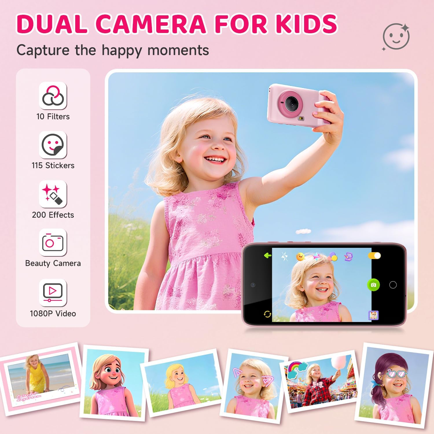 Kids Smart AI Learning Camera 4.0" - Educational Photo Recognition Toy for Toddlers Ages 3+