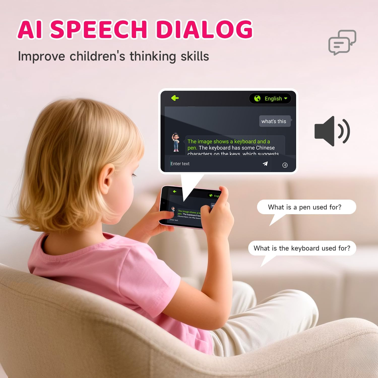 Kids Smart AI Learning Camera 4.0" - Educational Photo Recognition Toy for Toddlers Ages 3+