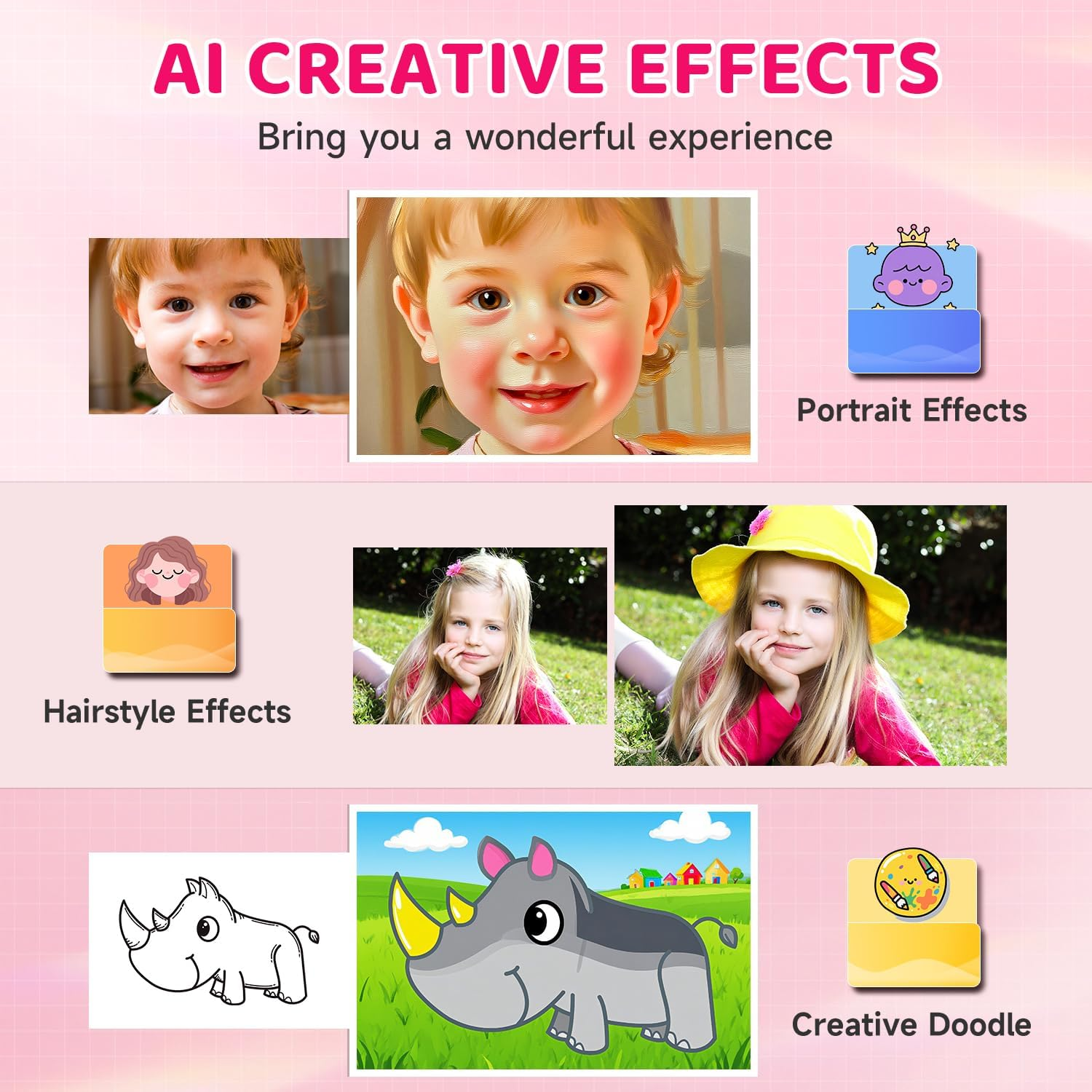Kids Smart AI Learning Camera 4.0" - Educational Photo Recognition Toy for Toddlers Ages 3+
