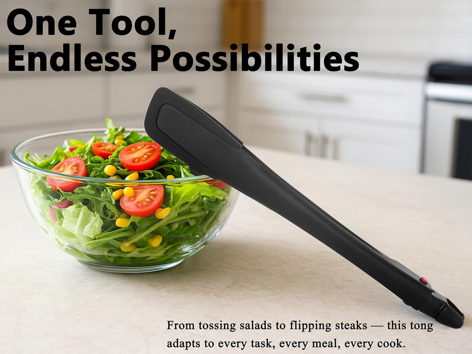 12" Stainless Steel Kitchen Tongs with Silicone Grip - Professional Non-Slip BBQ & Cooking Tongs for Grilling, Salad & Pasta