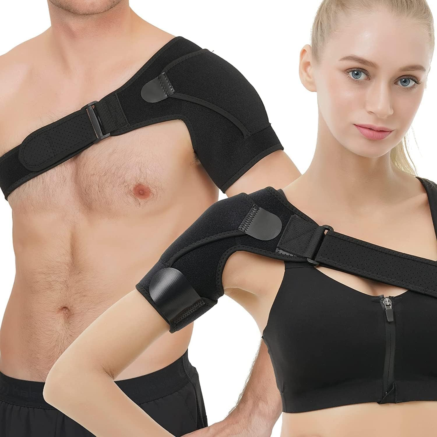 Adjustable Shoulder Brace for Rotator Cuff - Compression Support for Pain Relief (Left & Right)