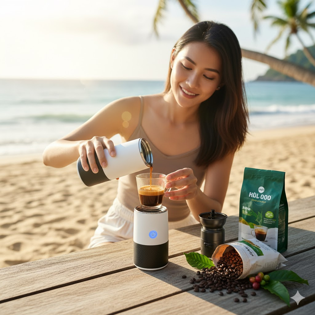 Portable Espresso Machine 3-in-1 - USB-C Rechargeable Coffee Maker for Travel & Home