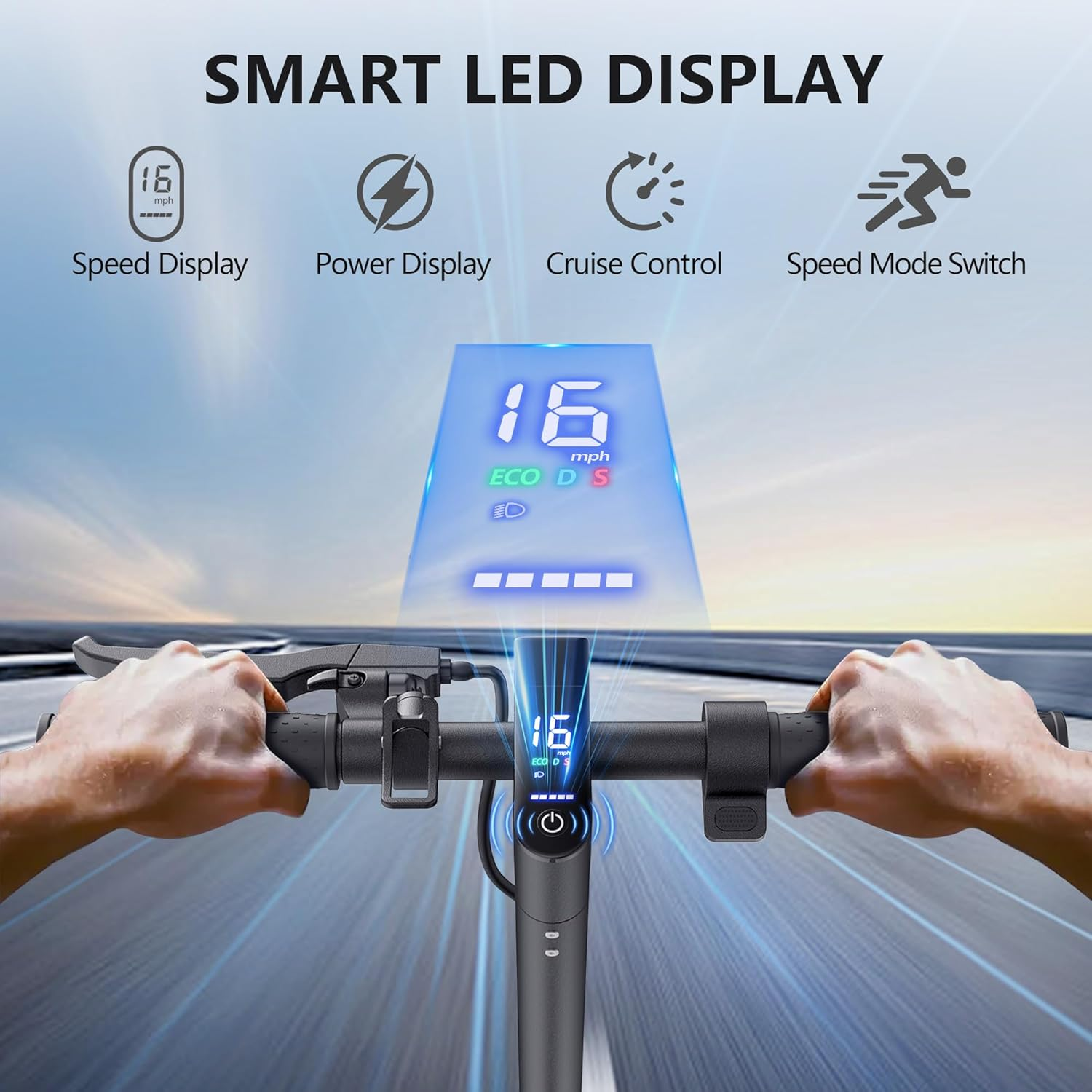 MAXSHOT V-7 Electric Scooter - 350W Motor, 16 Mile Range, Foldable Urban Commuter