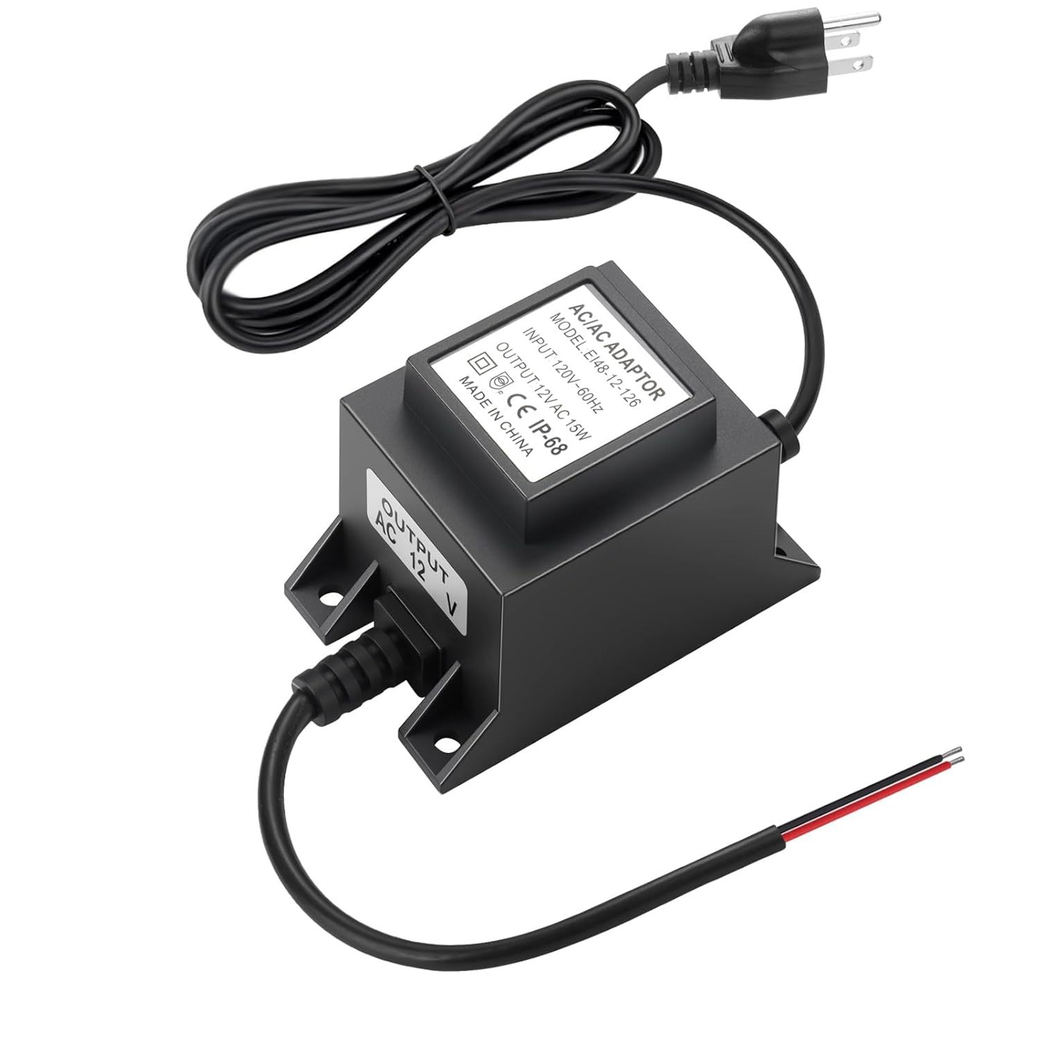 12V Landscape Lighting Transformer - 15W Waterproof Power Supply for Outdoor Low Voltage Lights