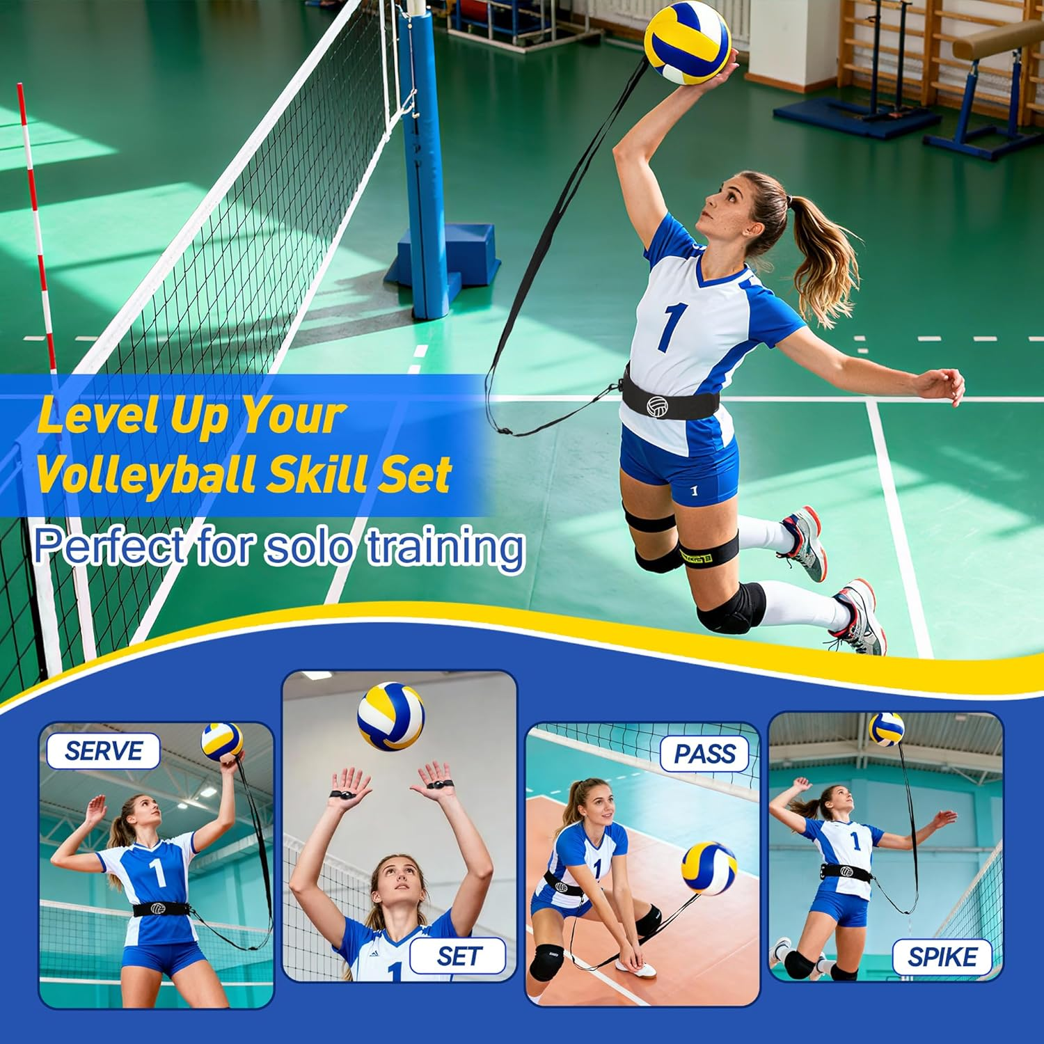 Volleyball Training Equipment Kit - Complete Aid Set for Beginners & Athletes