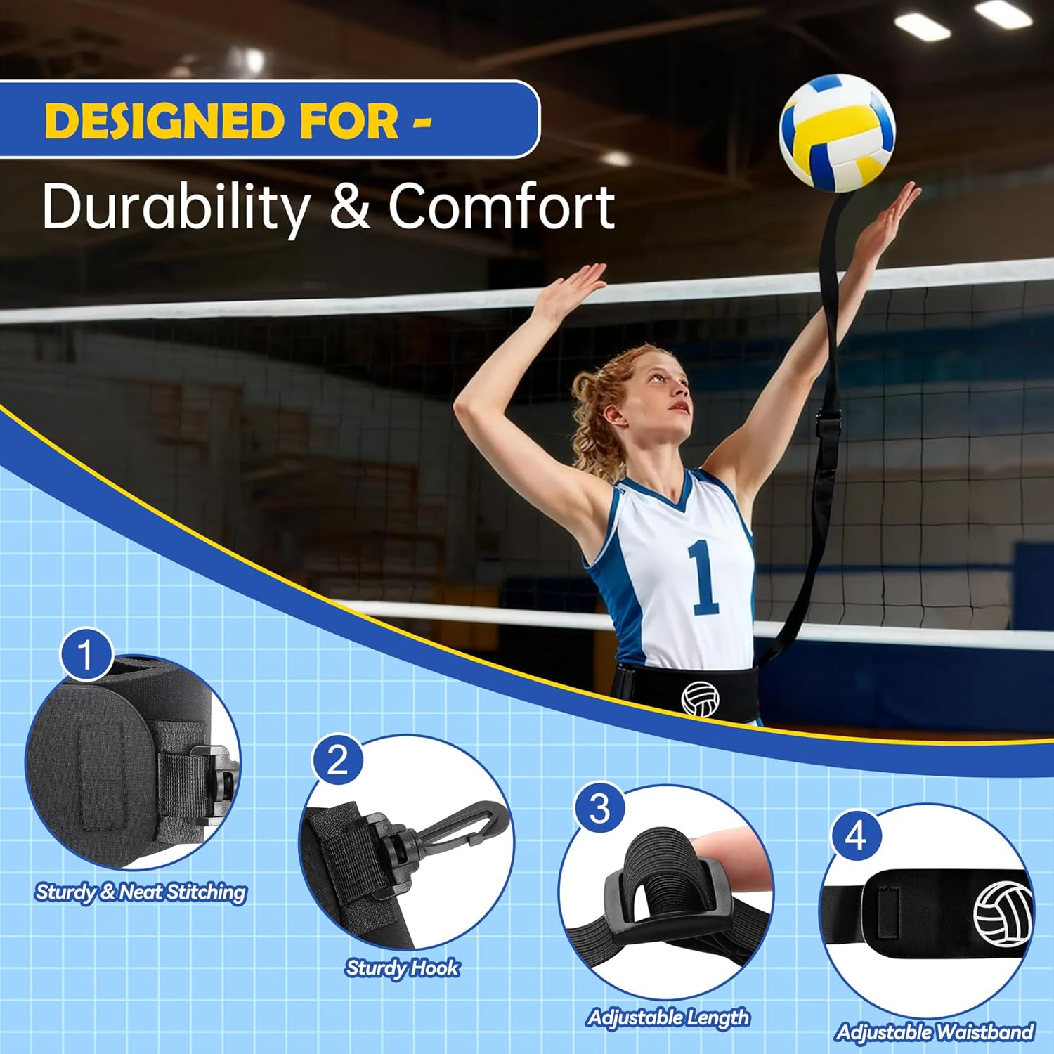 Volleyball Training Equipment Kit - Complete Aid Set for Beginners & Athletes