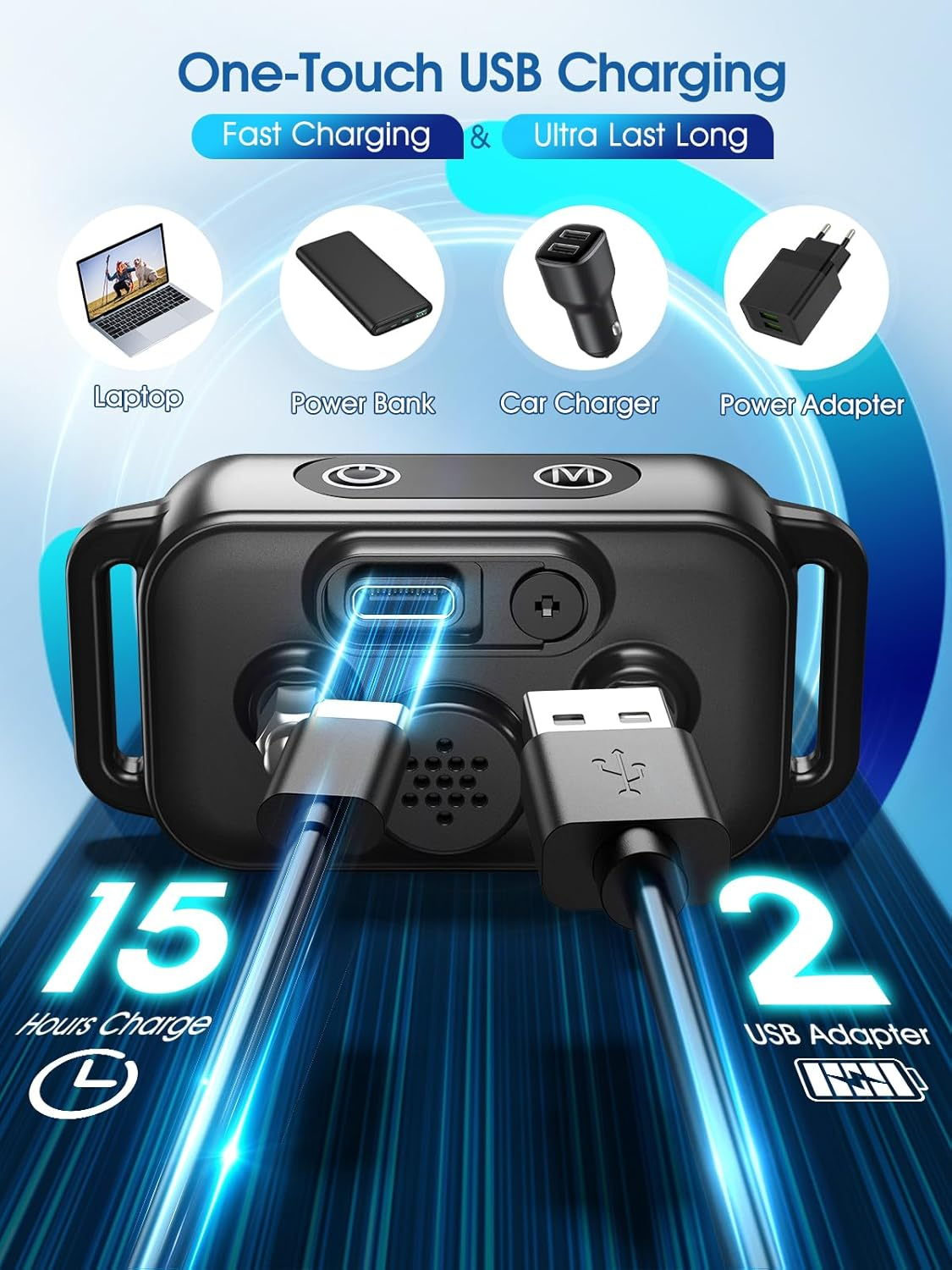 Dog Bark Collar for Large Dogs - Vibration & Sound Training Collar (Dark Olive Green)