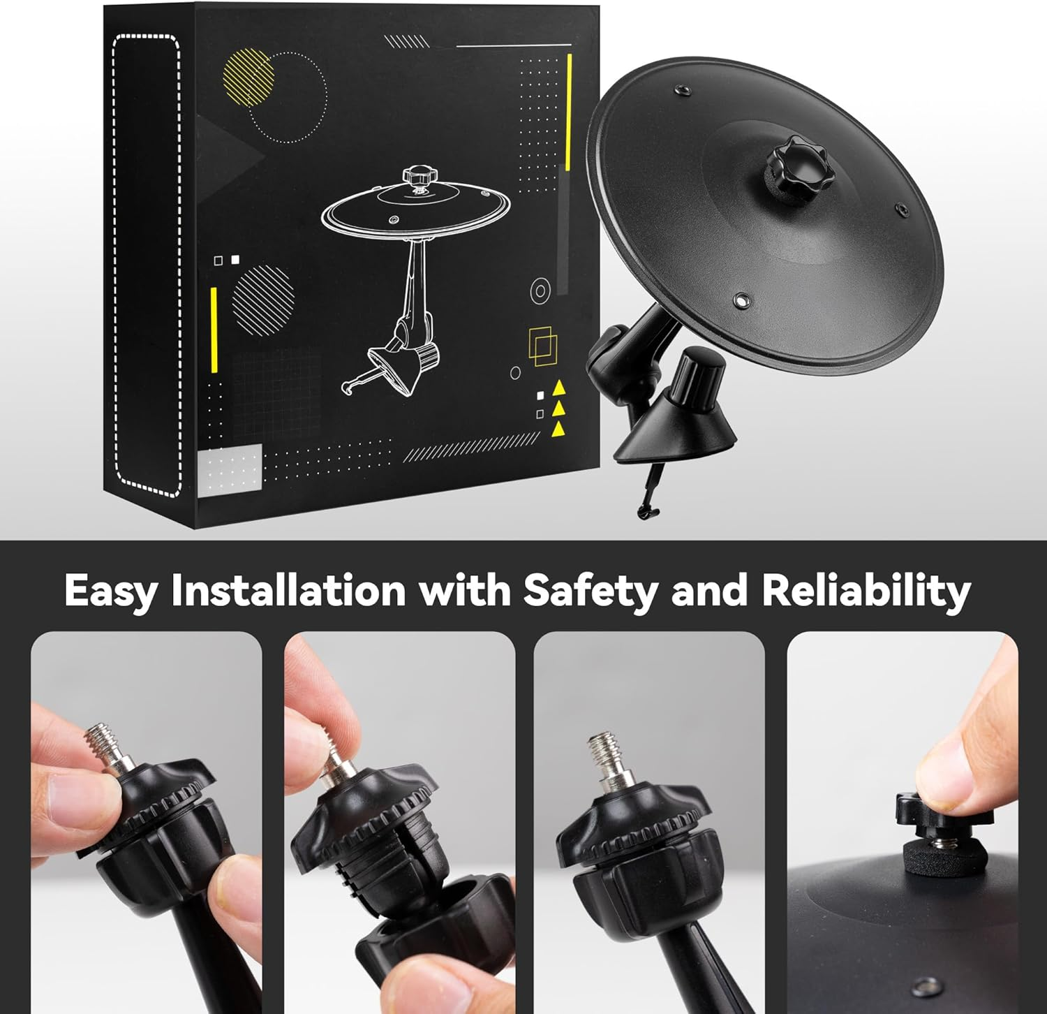 Car Cymbal Air Vent - Mini Drum Cymbal with Crisp Metallic Sound for Music Lovers & Drummers