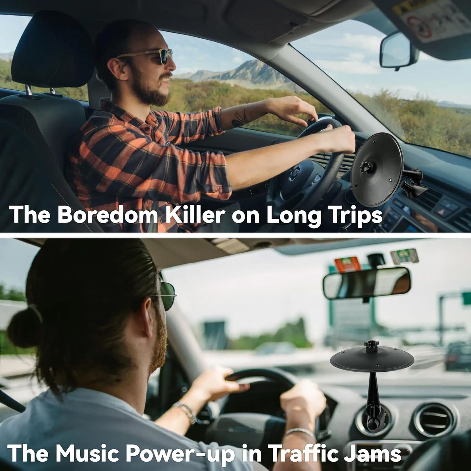 Car Cymbal Air Vent - Mini Drum Cymbal with Crisp Metallic Sound for Music Lovers & Drummers