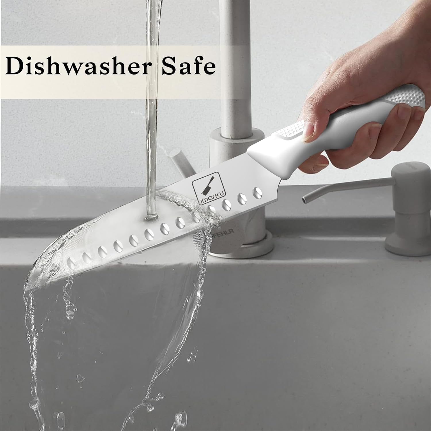 Japanese Kitchen Knife Set - Stainless Steel with Block & Anti-Slip Handles