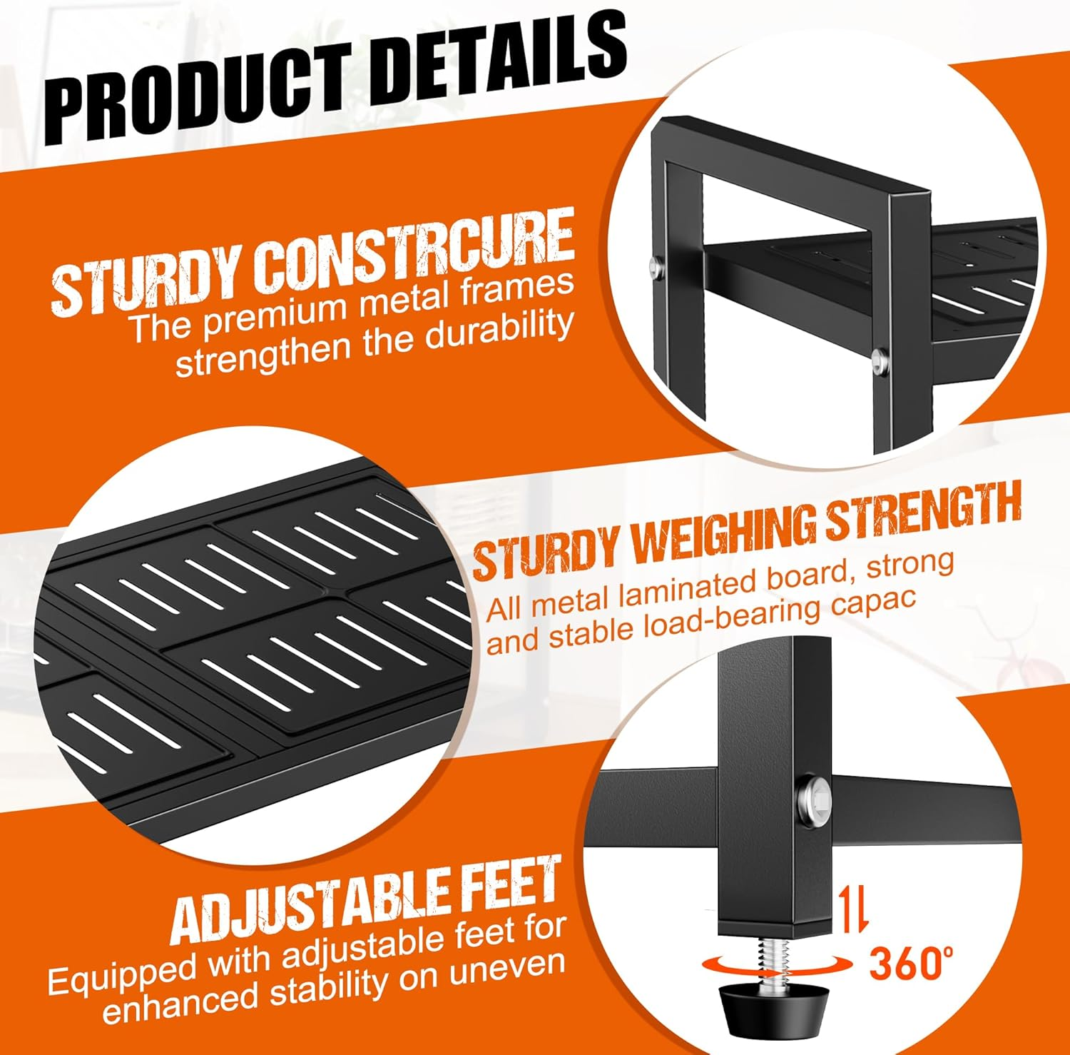 3 Tier Metal Shoe Rack - Heavy Duty Steel Organizer with Reinforced Tubes, 200 lbs Capacity