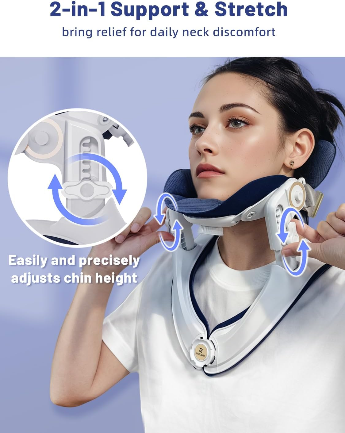 Cervical Traction Device for Neck Pain Relief - Adjustable Neck Stretcher for Home Use