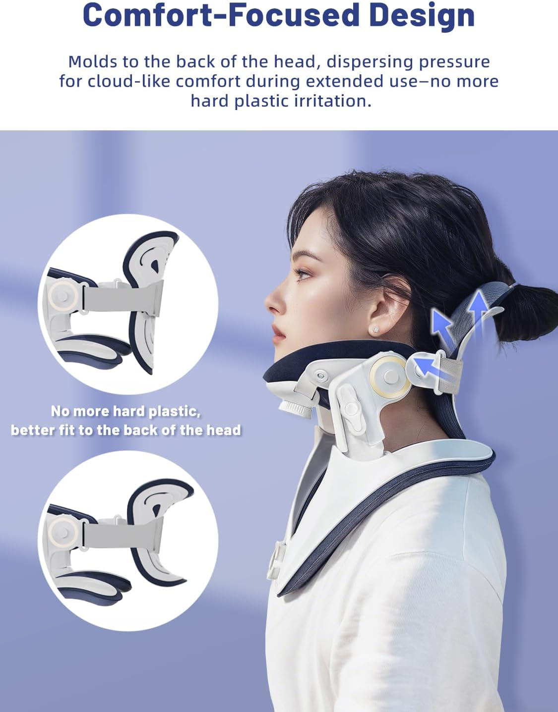 Cervical Traction Device for Neck Pain Relief - Adjustable Neck Stretcher for Home Use