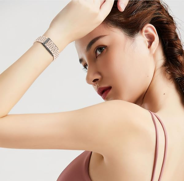 Smartwatch with Orange Band - Fitness Tracker & Health Monitor for iOS & Android