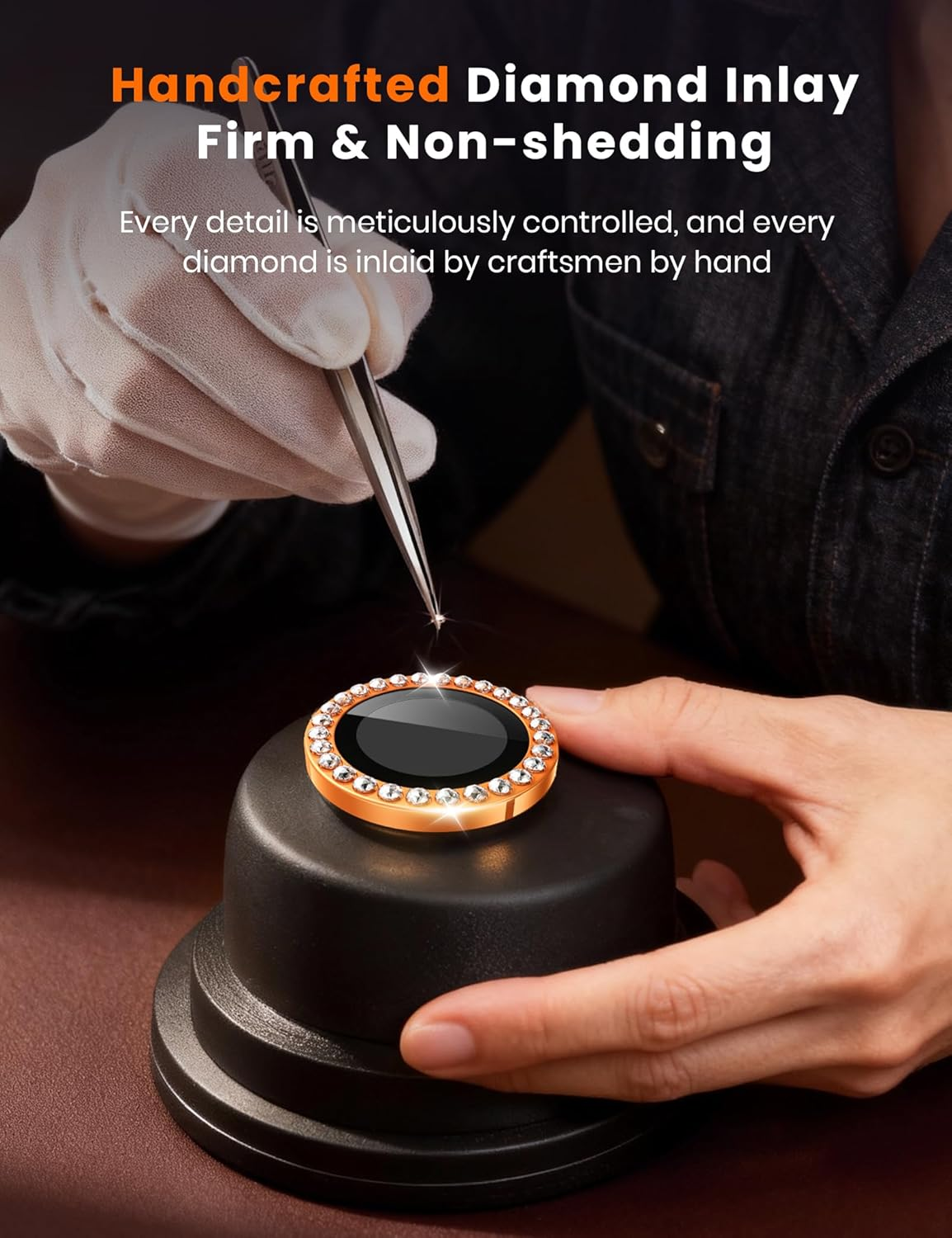 iPhone 17 Pro Max Camera Lens Protector - 9H Tempered Glass with Metal Frame (Cosmic Orange)