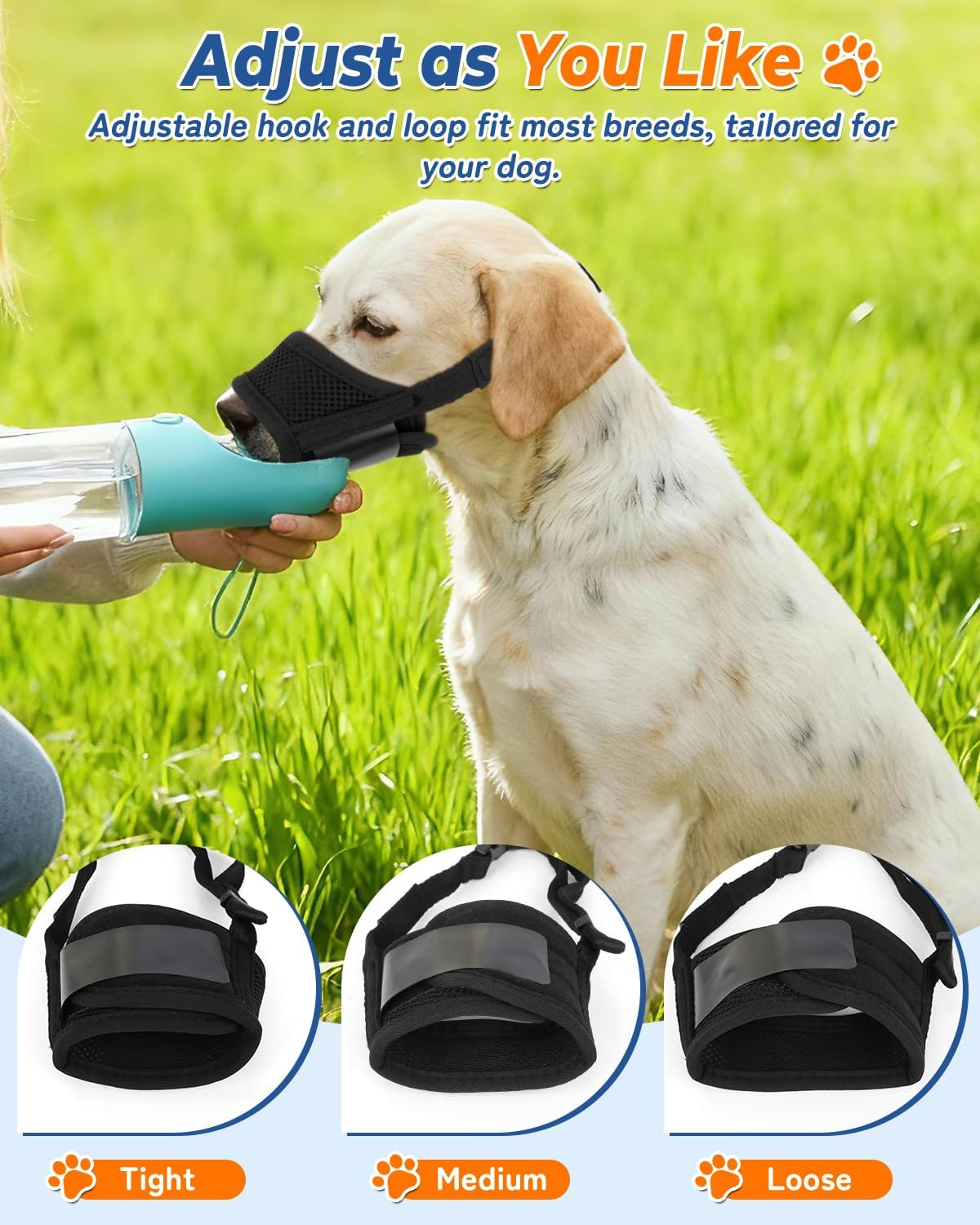 Dog Muzzle for Safety & Behavior Management - Breathable Comfort Fit with Adjustable Straps