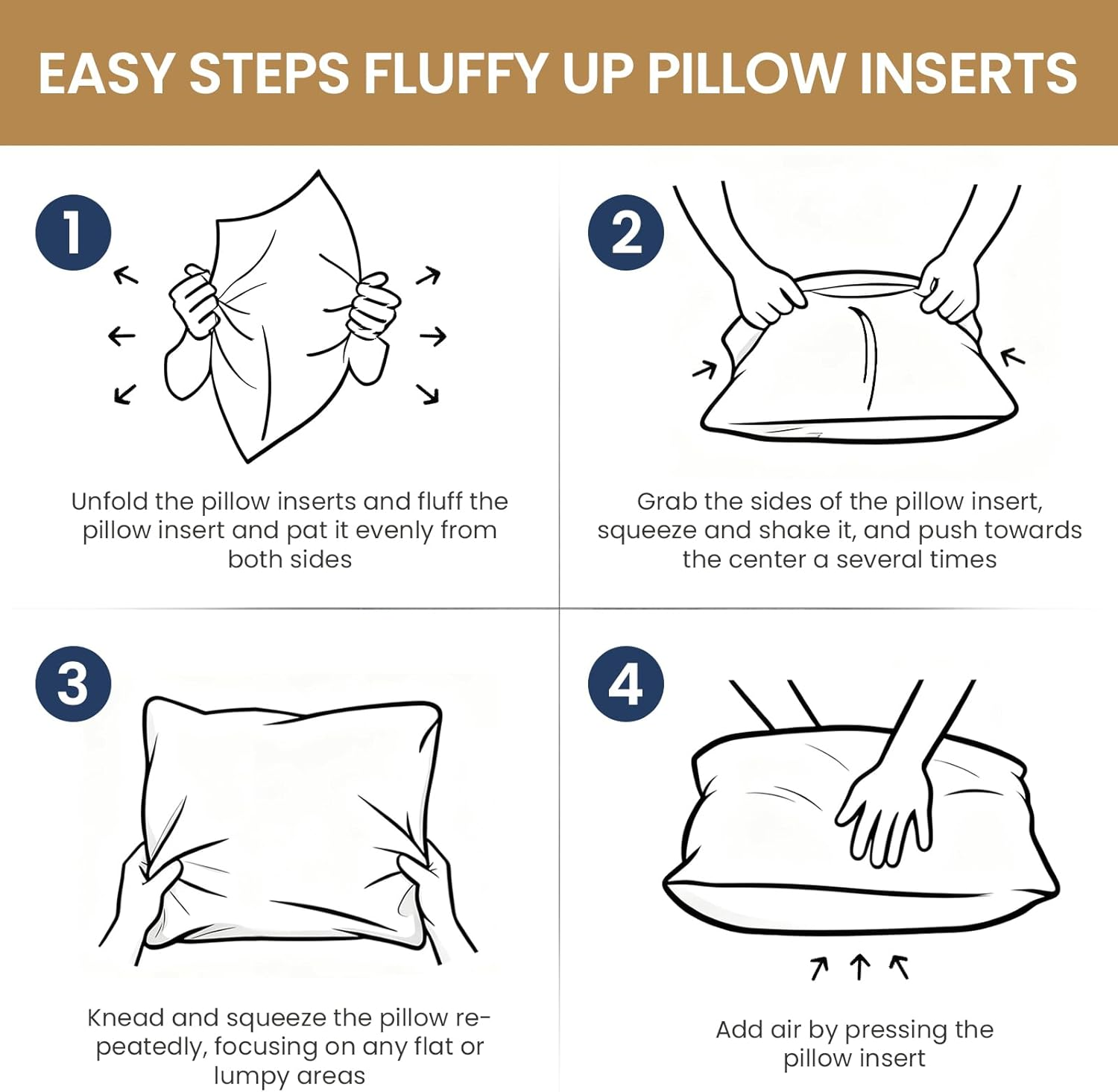 BHZ Euro Throw Pillow Insert 14x36 - Down Feather Alternative Hypoallergenic Pillow for Couch, Bed & Sofa with Cotton Cover