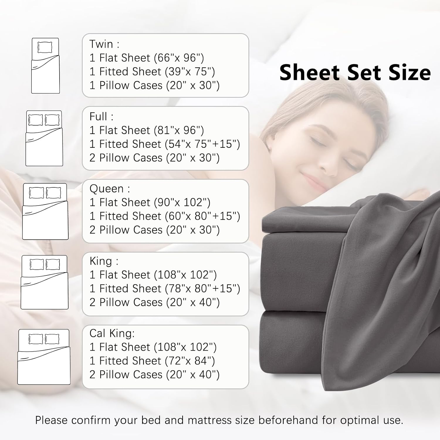 Queen Size Sheet Set 4 Piece - Hotel Luxury Bed Sheets Deep Pocket - Soft Breathable Wrinkle Fade Resistant Bedding - Dark Grey