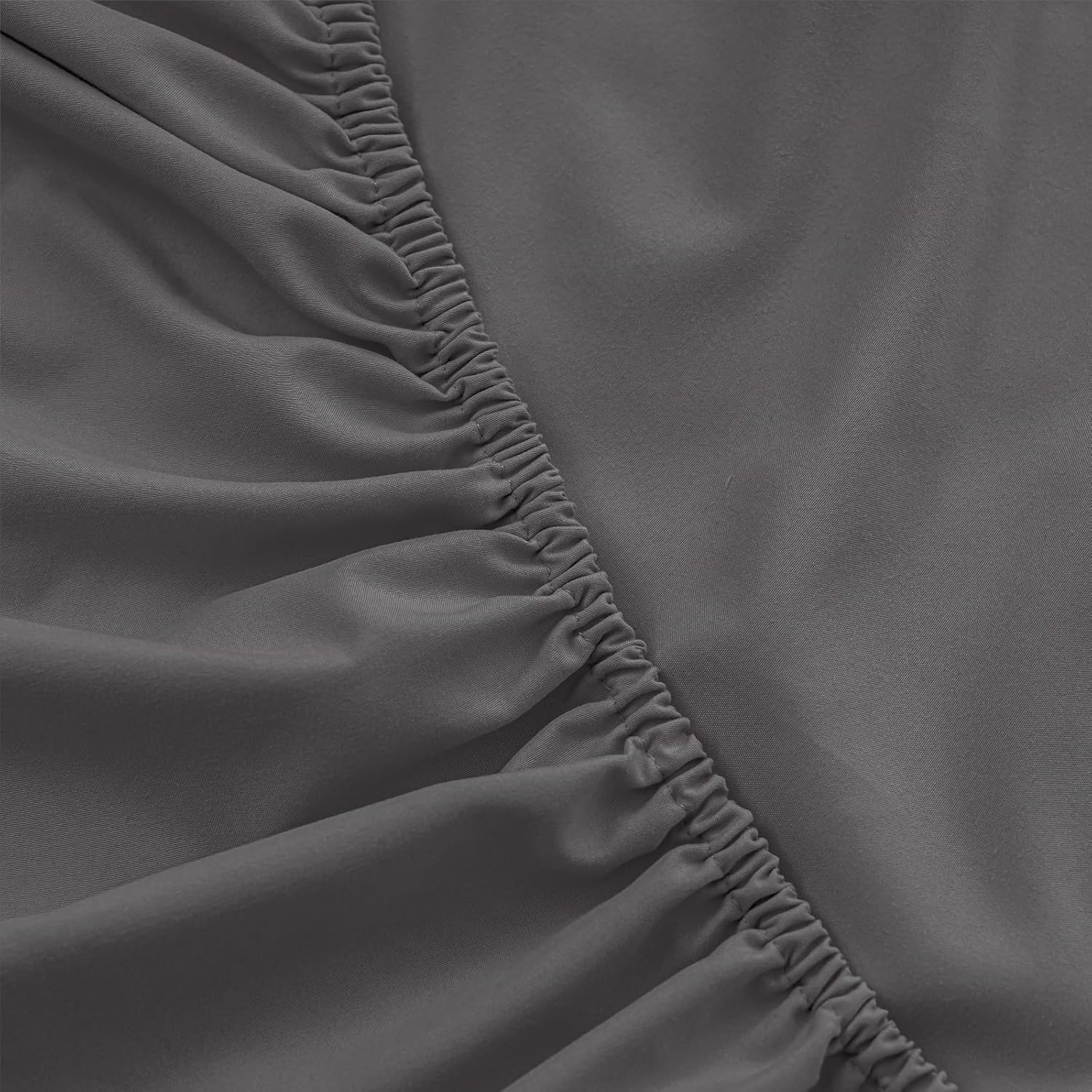 Queen Size Sheet Set 4 Piece - Hotel Luxury Bed Sheets Deep Pocket - Soft Breathable Wrinkle Fade Resistant Bedding - Dark Grey