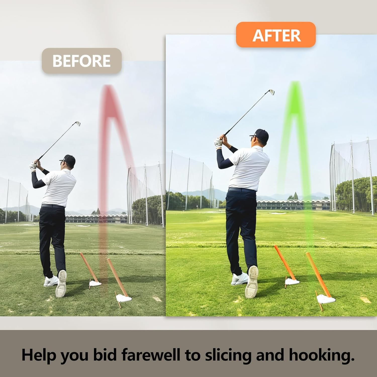 Golf Swing Training Aid - Alignment Discs & Sticks for Posture, Swing Plane & Path Correction
