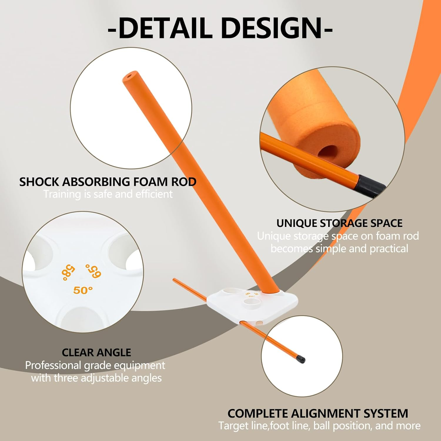Golf Swing Training Aid - Alignment Discs & Sticks for Posture, Swing Plane & Path Correction