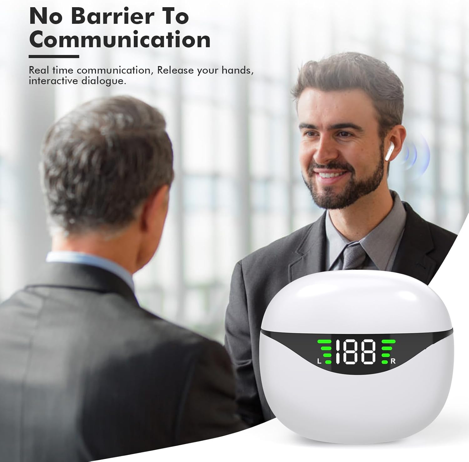 AI Translation Earbuds - Real-Time 144 Language Translator Device with 2-Way Instant Translation