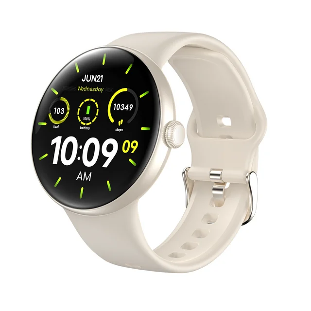 anyloop ALW12 Smartwatch - 24/7 Heart Rate Monitor with HRV, SpO2, Stress & Sleep Tracker, Calls & Messaging, IP68 Waterproof, 100+ Exercise Modes for Android & iOS