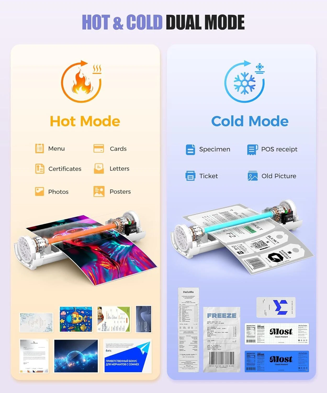 A4 Professional Laminating Machine - Hot & Cold Laminator with Quick Preheat for Home Office Documents & Photos