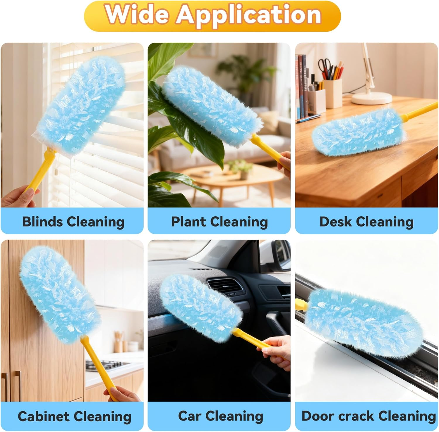 Duster Refills 30 Count - 360 Heavy Duty Disposable Microfiber Dusters with 5X Electrostatic for Swiffer & Others (Refills Only)