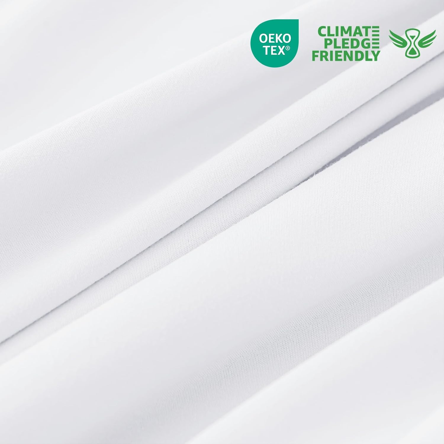 6 Piece Queen Sheet Set - Breathable & Cooling Bedding with 18-24 Inch Deep Pockets, 1 Flat & 1 Fitted Sheet, 4 Pillowcases (Queen, White)