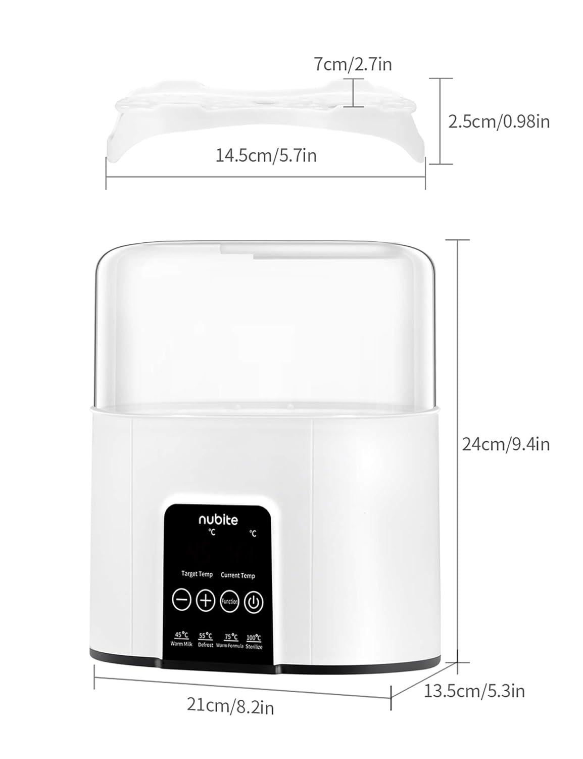Double Baby Bottle Warmer 24H Constant Temp for Twins